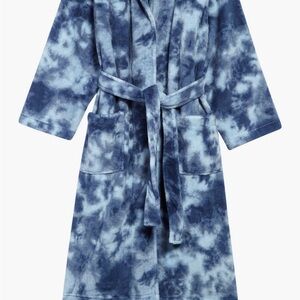 Kids Blue Tie-Dye Pajama Robe